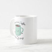 ヨガとコーヒーの一日の種類 コーヒーマグカップ (正面左)