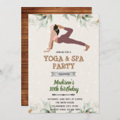 ヨガとスパの招待 招待状 (正面/裏面)