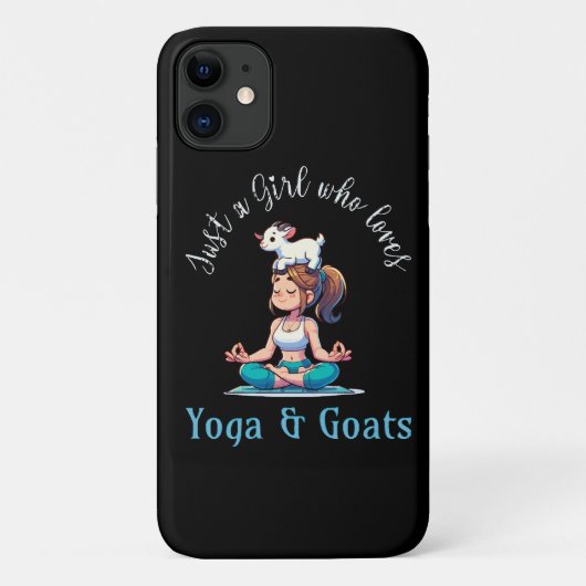 ヨガとヤギが好きな女の子 Case-Mate iPhoneケース (裏面)