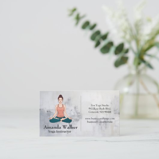 ヨガとヨガをめい想する人 名刺 (スタンド正面)