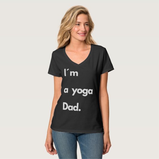 ヨガと瞑想Pのためのヨガパパおもしろい引用文 Tシャツ (正面フル)