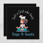 ヨガと羊が大好きな女の子 招待状 (正面/裏面)