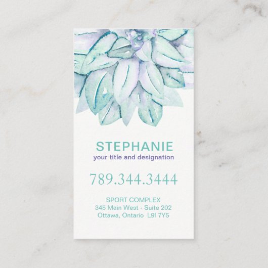 ヨガと霊気名刺 名刺 (裏面)