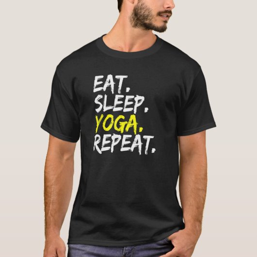 ヨガに生きる 瞑想 トレーニング プラナヤマ Tシャツ (正面)