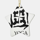 ヨガのためのアートワーク セラミックオーナメント (左)