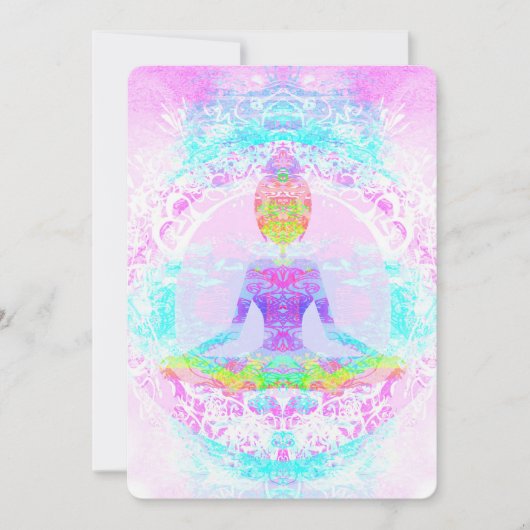 ヨガのはす姿勢。 招待状 (正面)