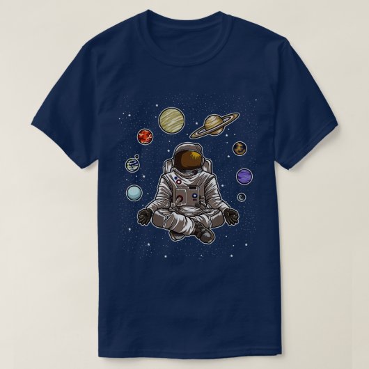 ヨガのめい想宇宙と彼の感じギャル Tシャツ (デザイン正面)