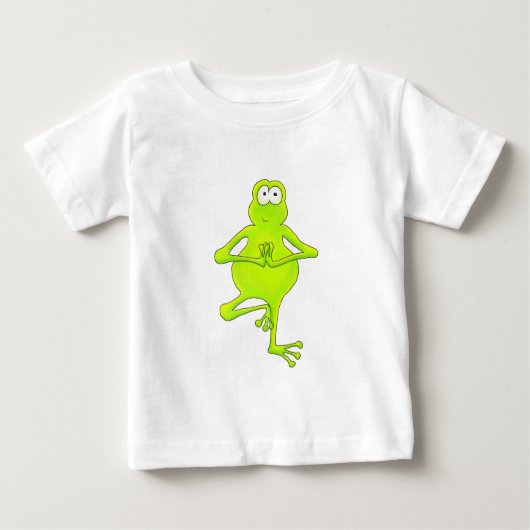 ヨガのアマガエル ベビーTシャツ (正面)