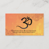 ヨガのインストラクターおよび霊気のマスターの名刺 名刺 (正面)