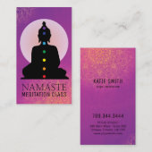 ヨガのインストラクターおよび霊気のマスターの名刺 名刺 (正面/裏面)