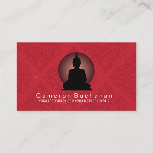 ヨガのインストラクターおよび霊気のマスターの名刺 名刺 (正面)