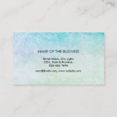 ヨガのインストラクターのはすの花の水彩画のティール（緑がかった色） 名刺 (裏面)