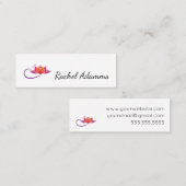 ヨガのインストラクターのはすの花 スキニー名刺 (正面/裏面)