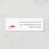 ヨガのインストラクターのはすの花 スキニー名刺 (裏面)