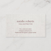 ヨガのインストラクターのばら色の金ゴールドのはすの花のロイヤリティ ロイヤリティカード (裏面)