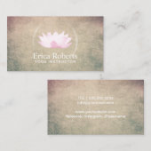 ヨガのインストラクターのエレガントで白熱［赤熱］光を放つなはす健康 名刺 (正面/裏面)