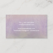 ヨガのインストラクターのエレガントなはす水彩画 名刺 (裏面)