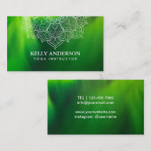 ヨガのインストラクターのオーロラ及び曼荼羅 名刺 (正面/裏面)