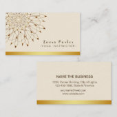 ヨガのインストラクターのクラシックな曼荼羅のはす花柄 名刺 (正面/裏面)