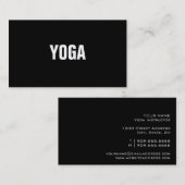ヨガのインストラクターのシンプル及び明白な名刺 名刺 (正面/裏面)