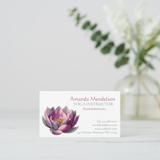 ヨガのインストラクターのスパおよびフィットネス 名刺 (スタンド正面)