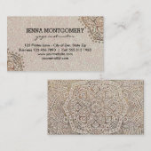 ヨガのインストラクターのフェイクなグリッター| Bohoの金ゴールドの曼荼羅 名刺 (正面/裏面)