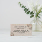 ヨガのインストラクターのフェイクなグリッター| Bohoの金ゴールドの曼荼羅 名刺 (スタンド正面)