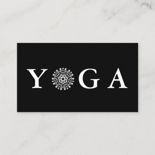 ヨガのインストラクターのヴィンテージのスタイル 名刺 (正面)