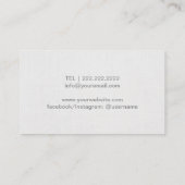 ヨガのインストラクターの上品な白蓮教の花柄 名刺 (裏面)