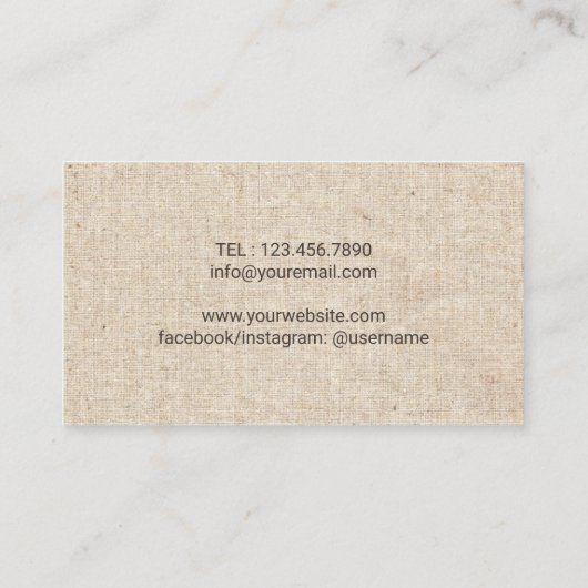 ヨガのインストラクターの健康生命木のヴィンテージのダマスク織 名刺 (裏面)