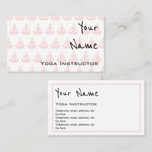 ヨガのインストラクターの名刺を"エコーします" 名刺 (正面/裏面)