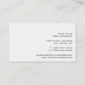 ヨガのインストラクターの名刺-ヨガの単語 名刺 (裏面)