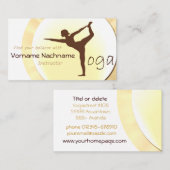 ヨガのインストラクターの名刺 名刺 (正面/裏面)