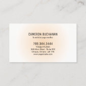 ヨガのインストラクターの名刺 名刺 (裏面)