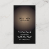 ヨガのインストラクターの名刺 名刺 (裏面)