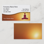 ヨガのインストラクターの名刺 名刺 (正面/裏面)