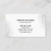 ヨガのインストラクターの名刺 名刺 (裏面)