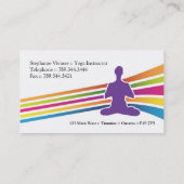 ヨガのインストラクターの名刺 名刺 (裏面)