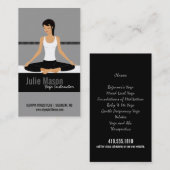 ヨガのインストラクターの名刺 名刺 (正面/裏面)