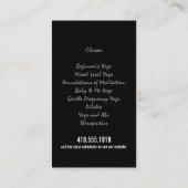 ヨガのインストラクターの名刺 名刺 (裏面)