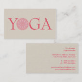 ヨガのインストラクターの名刺 名刺 (正面/裏面)