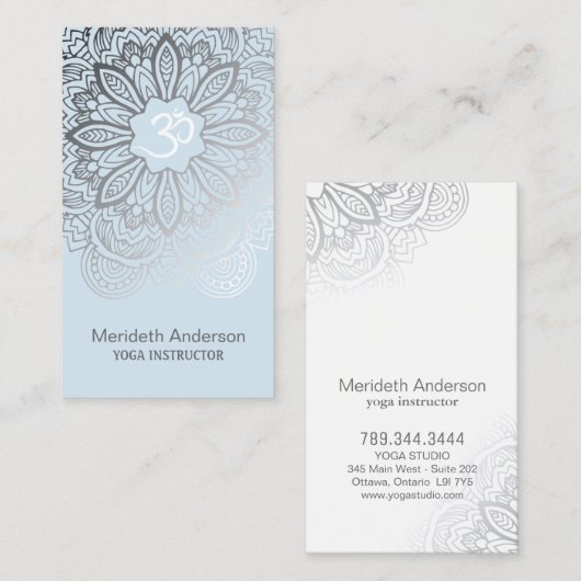 ヨガのインストラクターの曼荼羅の名刺 名刺 (正面/裏面)