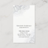 ヨガのインストラクターの曼荼羅の名刺 名刺 (裏面)