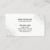 ヨガのインストラクターの曼荼羅の名刺 名刺 (裏面)