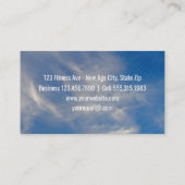 ヨガのインストラクターの禅|の青空の雲はリラックスします 名刺 (裏面)