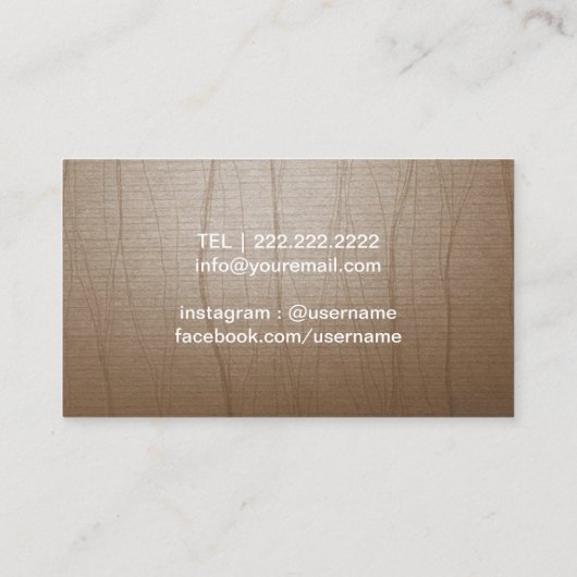 ヨガのインストラクターの金ゴールドの三角形のはすロゴのヴィンテージ 名刺 (裏面)