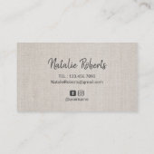 ヨガのインストラクターの金ゴールドの原稿のエレガントな麻布 名刺 (裏面)