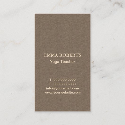 ヨガのインストラクターの青のはすの花の金ゴールドOmの記号 名刺 (裏面)