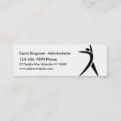 ヨガのインストラクター訓練の名刺 スキニー名刺 (裏面)