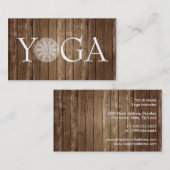 ヨガのインストラクター-ヴィンテージの木製の名刺 名刺 (正面/裏面)
